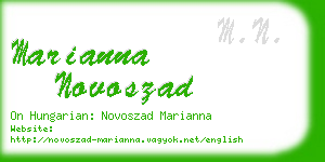 marianna novoszad business card